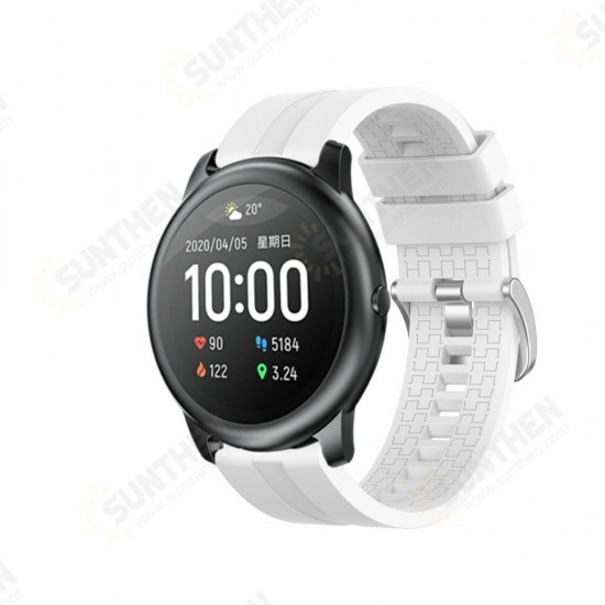 22mm Checked Elegant Silicone Strap Smart Watch Band For Xiaomi Solar Non-original