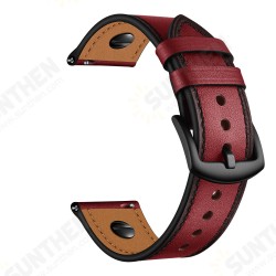 22mm First Layer Leather Replacement Strap Smart Watch Band For Samsung Galaxy Watch 46MM