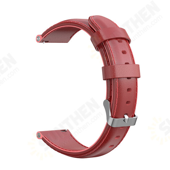 22mm Genuine Leather Replacement Strap Smart Watch Band For Amazfit GTR 47MM