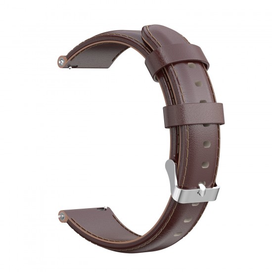 22mm Genuine Leather Replacement Strap Smart Watch Band For Amazfit GTR 47MM