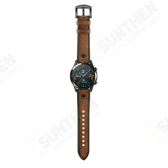 22mm Genuine Leather Replacement Strap Smart Watch Band For HuWatch GT2 46MM 22mm Genuine Leather Replacement Strap Smart Watch Band For HuWatch GT2 46MM
