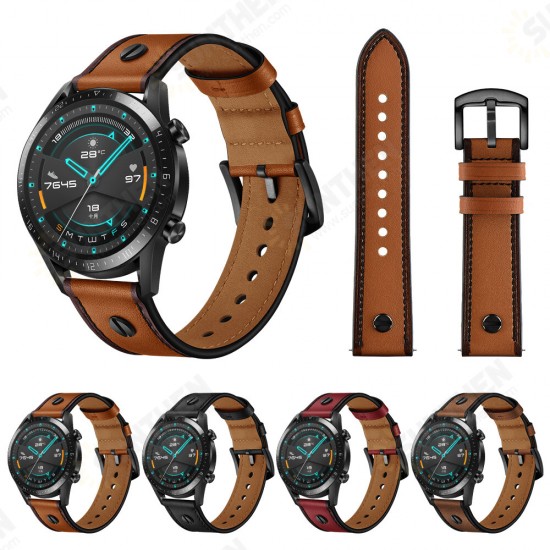22mm Genuine Leather Replacement Strap Smart Watch Band For HuWatch GT2 46MM 22mm Genuine Leather Replacement Strap Smart Watch Band For HuWatch GT2 46MM