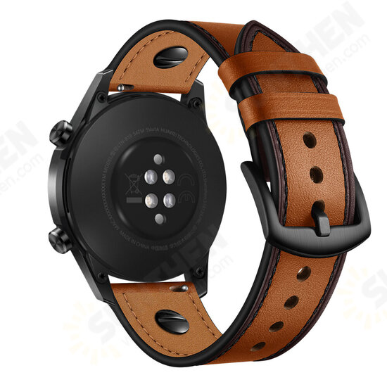 22mm Genuine Leather Replacement Strap Smart Watch Band For HuWatch GT2 46MM 22mm Genuine Leather Replacement Strap Smart Watch Band For HuWatch GT2 46MM