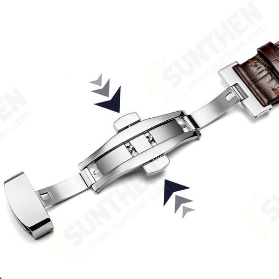 22mm Genuine Leather Strap Replacement Alligator Grain Watch Band
