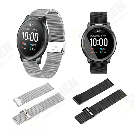 22mm Mesh Watch Band Watch Strap for Solar/ HuWatch GT/ Xiaomi Watch Color/ BW-HL3 BW-AT1/ Amazfit GTR 47MM Non-original