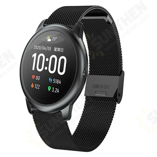 22mm Mesh Watch Band Watch Strap for Solar/ HuWatch GT/ Xiaomi Watch Color/ BW-HL3 BW-AT1/ Amazfit GTR 47MM Non-original
