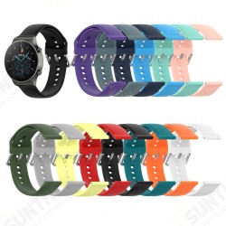 22mm Multi-color Silicone Siver Buckle Replacement Strap Smart Watch Band For HuWatch GT2 PRO