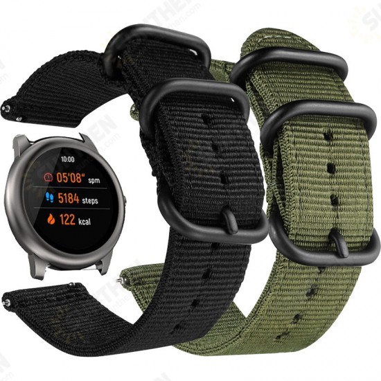 22mm Nylon Smart Watch Band Replacement Strap For Solar Xiaomi Solar Non-original