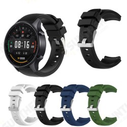 22mm Pure Cross Grain Soft Silicone Watch Band Wrist Strap Replacement for Xiaomi Watch Color Non-original
