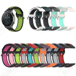 22mm Silicone Sports Two-color Replacement Strap Smart Watch Band For HuWatch GT2 PRO