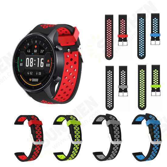 22mm Silicone Stomata Smart Watch Band Replacement Strap For Xiaomi Watch Color 22mm Silicone Stomata Smart Watch Band Replacement Strap For Xiaomi Watch Color