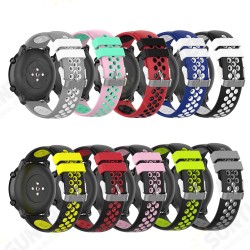 22mm Two-color Buckle Strap Stoma Silicone Replacement Strap For Amazfit GTR 47MM