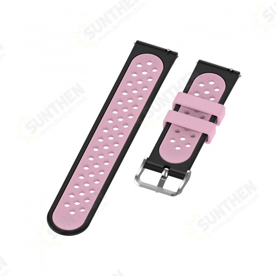 22mm Two-color Buckle Strap Stoma Silicone Replacement Strap For Amazfit GTR 47MM 22mm Two-color Buckle Strap Stoma Silicone Replacement Strap For Amazfit GTR 47MM
