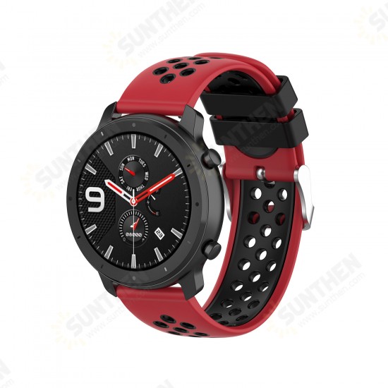 22mm Two-color Buckle Strap Stoma Silicone Replacement Strap For Amazfit GTR 47MM 22mm Two-color Buckle Strap Stoma Silicone Replacement Strap For Amazfit GTR 47MM