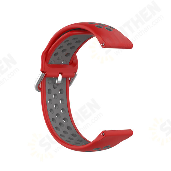 22mm Two-color Buckle Strap Stoma Silicone Replacement Strap For HuWatch GT2 46MM