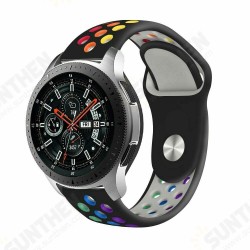 22mm Universal Replacement Rainbow Silicone Watch Band Strap for Solar LS05 Watch / HuWatch GT 22mm Universal Replacement Rainbow Silicone Watch Band Strap for Solar LS05 Watch / HuWatch GT