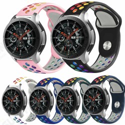 22mm Universal Replacement Rainbow Silicone Watch Band Strap for Solar LS05 Watch / HuWatch GT 22mm Universal Replacement Rainbow Silicone Watch Band Strap for Solar LS05 Watch / HuWatch GT
