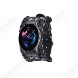 22mm Universal Retro Punk Leather Watch Band Strap Replacement for Amazfit GTR 2 / 3 / HuWatch GT 2 22mm Universal Retro Punk Leather Watch Band Strap Replacement for Amazfit GTR 2 / 3 / HuWatch GT 2