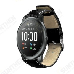 22mm Universal Watch Band Leather + Canvas Watch Strap for Solar/ HuWatch GT/ Xiaomi Watch Color/ BW-HL3 BW-AT1/ Amazfit GTR 47MM Non-original 22mm Universal Watch Band Leather + Canvas Watch Strap for Solar/ HuWatch GT/ Xiaomi Watch Color/ BW-HL3 BW-AT1/ Amazfit GTR 47MM Non-original