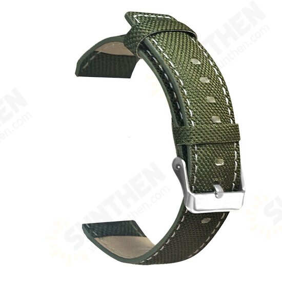 22mm Universal Watch Band Leather + Canvas Watch Strap for Solar/ HuWatch GT/ Xiaomi Watch Color/ BW-HL3 BW-AT1/ Amazfit GTR 47MM Non-original 22mm Universal Watch Band Leather + Canvas Watch Strap for Solar/ HuWatch GT/ Xiaomi Watch Color/ BW-HL3 BW-AT1/ Amazfit GTR 47MM Non-original