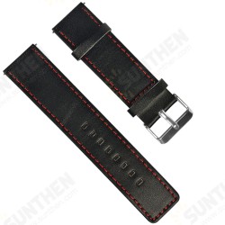 22mm Universal Watch Band Red Line Leather Watch Strap for Solar/ HuWatch GT/ Xiaomi Watch Color/ BW-HL3 BW-AT1/ Amazfit GTR 47MM Non-original 22mm Universal Watch Band Red Line Leather Watch Strap for Solar/ HuWatch GT/ Xiaomi Watch Color/ BW-HL3 BW-AT1/ Amazfit GTR 47MM Non-original