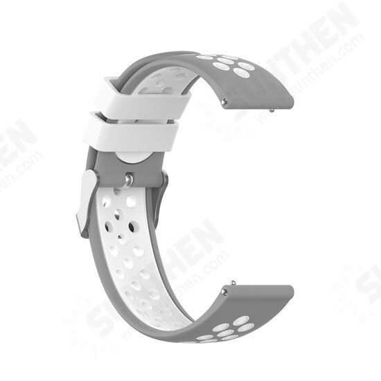 22mm Universal Watch Band Two-colored Watch Strap for Solar/ HuWatch GT/ Xiaomi Watch Color/ BW-HL3 BW-AT1/ Amazfit GTR 47MM Non-original