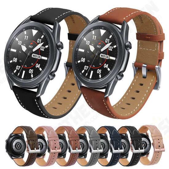 22mm Width Casual Sports Genuine Leather Watch Band Strap Replacement for Samsung Galaxy Watch3 45mm 22mm Width Casual Sports Genuine Leather Watch Band Strap Replacement for Samsung Galaxy Watch3 45mm
