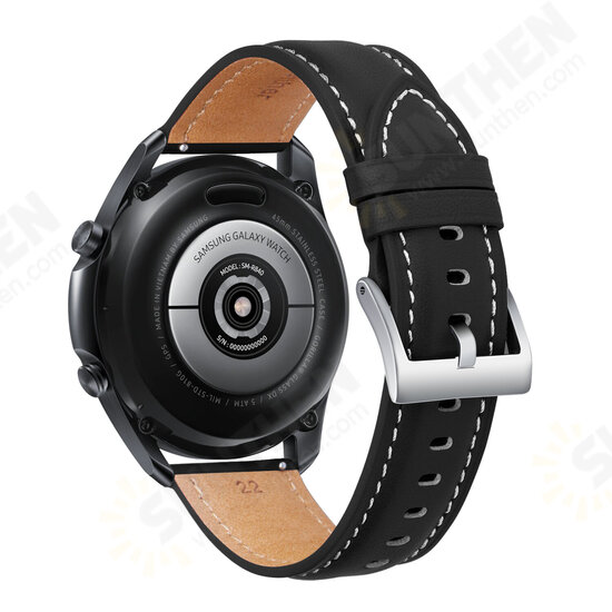 22mm Width Casual Sports Genuine Leather Watch Band Strap Replacement for Samsung Galaxy Watch3 45mm 22mm Width Casual Sports Genuine Leather Watch Band Strap Replacement for Samsung Galaxy Watch3 45mm