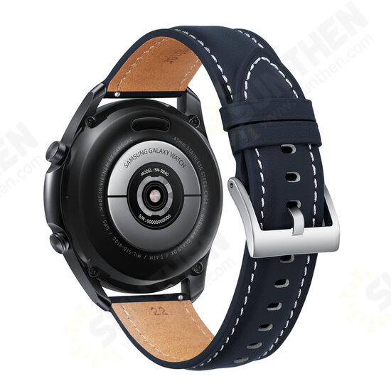 22mm Width Casual Sports Genuine Leather Watch Band Strap Replacement for Samsung Galaxy Watch3 45mm 22mm Width Casual Sports Genuine Leather Watch Band Strap Replacement for Samsung Galaxy Watch3 45mm
