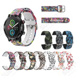 22mm Width Colorful Painting Comfortable Silicone Watch Band Strap Replacement for LS05S