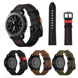 22mm Width First-Layer Genuine Leather Watch Band Strap Replacement for Samsung Galaxy Gear S3 Ticwatch Huami Watch MOTO 360 22mm Width First-Layer Genuine Leather Watch Band Strap Replacement for Samsung Galaxy Gear S3 Ticwatch Huami Watch MOTO 360