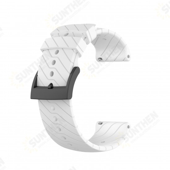 24mm Twill Silicone Replacement Strap Smart Watch Band for Sunnto 9