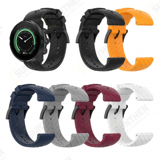 24mm Twill Silicone Replacement Strap Smart Watch Band for Sunnto 9