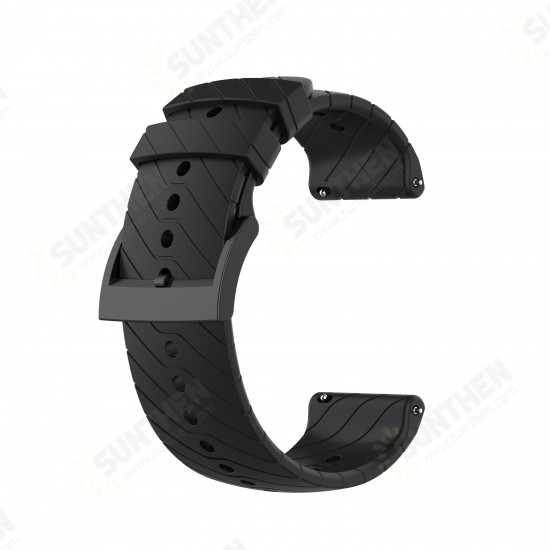 24mm Twill Silicone Replacement Strap Smart Watch Band for Sunnto 9