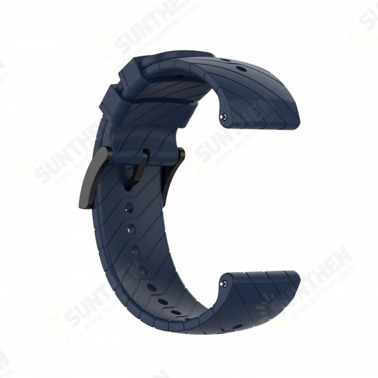 24mm Twill Silicone Replacement Strap Smart Watch Band for Sunnto 9