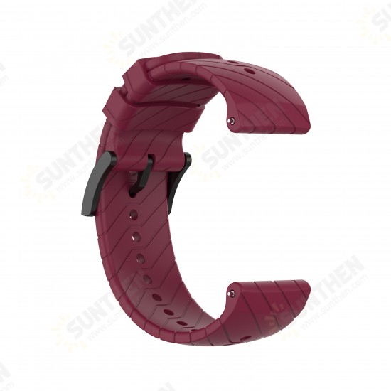 24mm Twill Silicone Replacement Strap Smart Watch Band for Sunnto 9