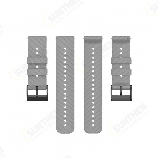 24mm Twill Silicone Replacement Strap Smart Watch Band for Sunnto 9