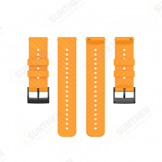 24mm Twill Silicone Replacement Strap Smart Watch Band for Sunnto 9