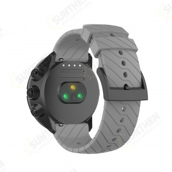 24mm Twill Silicone Replacement Strap Smart Watch Band for Sunnto 9