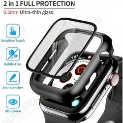 40mm/44mm Tempered Glass Screen Protector & Hard PC Bumper Cover For Apple Watch Series 6/ SE/Series 5/ Series 4 40mm/44mm Tempered Glass Screen Protector & Hard PC Bumper Cover For Apple Watch Series 6/ SE/Series 5/ Series 4