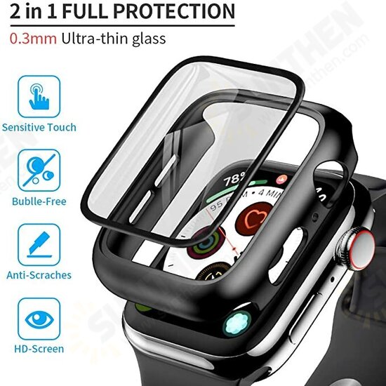40mm/44mm Tempered Glass Screen Protector & Hard PC Bumper Cover For Apple Watch Series 6/ SE/Series 5/ Series 4 40mm/44mm Tempered Glass Screen Protector & Hard PC Bumper Cover For Apple Watch Series 6/ SE/Series 5/ Series 4