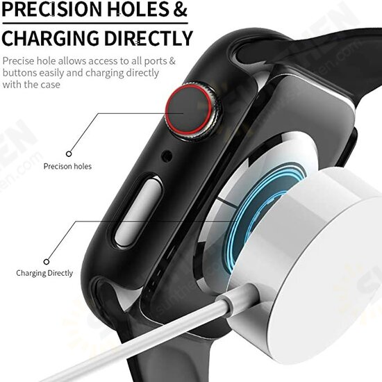 40mm/44mm Tempered Glass Screen Protector & Hard PC Bumper Cover For Apple Watch Series 6/ SE/Series 5/ Series 4 40mm/44mm Tempered Glass Screen Protector & Hard PC Bumper Cover For Apple Watch Series 6/ SE/Series 5/ Series 4