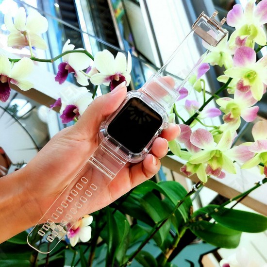 44mm Transparent Watch Band Silicone Watch Strap for Apple iWatch