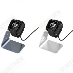 Aluminum Alloy Charging Base Fast Charge Chip Protection 360 Rotated Smart Watch Charger For Fitbit Versa/Versa Lite/Versa SE Aluminum Alloy Charging Base Fast Charge Chip Protection 360 Rotated Smart Watch Charger For Fitbit Versa/Versa Lite/Versa SE