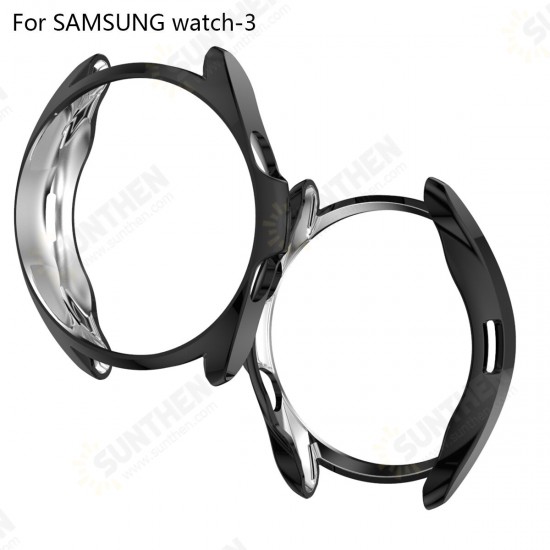 Anti-Scratch Shockproof Plating Soft TPU Watch Case Cover for Samsung Galaxy Watch3 41MM R850/ 45MM R840