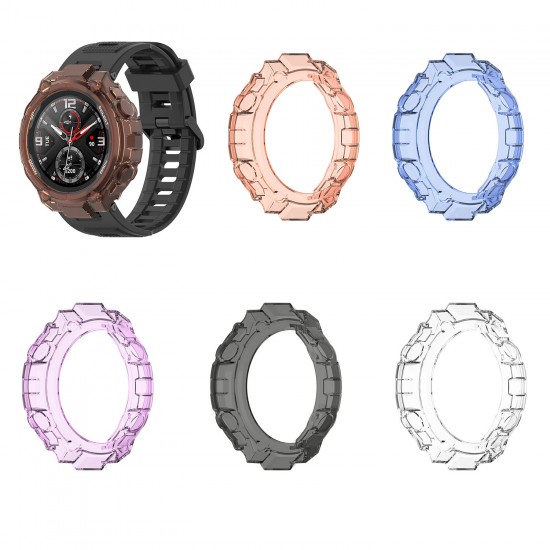 Anti-Scratch Shockproof Transparent Soft TPU Watch Case Cover for Huami Amazfit T-Rex