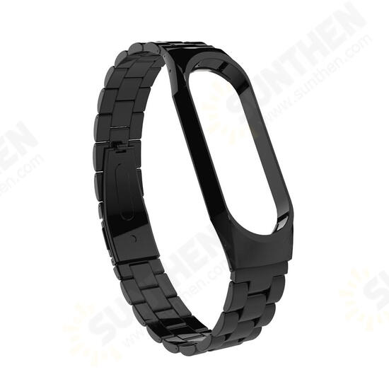 Anti-lost Watch Band Stainless Steel Fold Buckle Bracelet for Xiaomi Mi Band3 Non-original Anti-lost Watch Band Stainless Steel Fold Buckle Bracelet for Xiaomi Mi Band3 Non-original