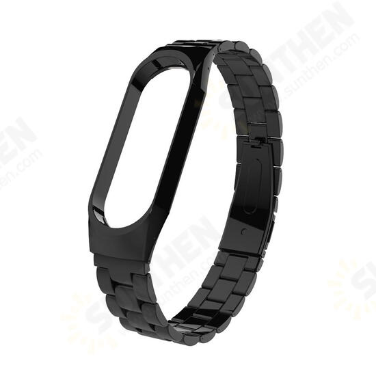Anti-lost Watch Band Stainless Steel Fold Buckle Bracelet for Xiaomi Mi Band3 Non-original Anti-lost Watch Band Stainless Steel Fold Buckle Bracelet for Xiaomi Mi Band3 Non-original