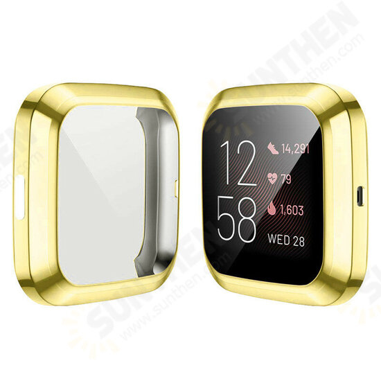 Anti-scratch TPU Colorful Full Cover Watch Case Watch Cover for Fitbit Versa 2 Smart Watch