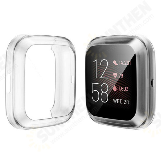 Anti-scratch TPU Colorful Full Cover Watch Case Watch Cover for Fitbit Versa 2 Smart Watch